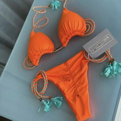 Women's Backless Rope Bikini