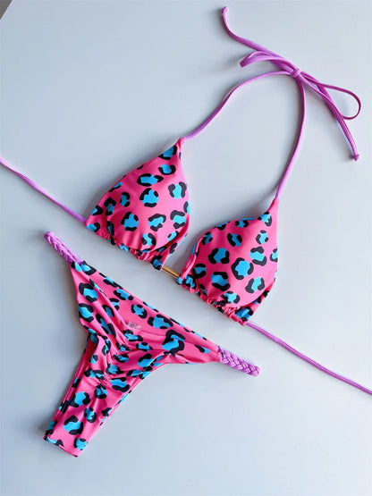 Women's Leopard Push Up Swimsuit