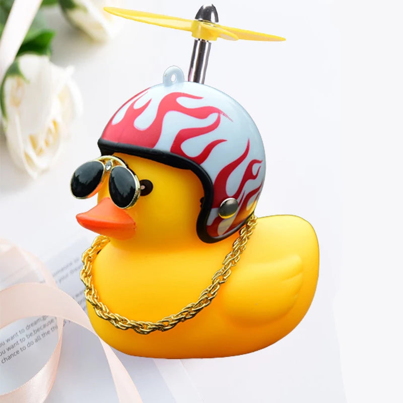 Car Duck With Helmet Ornament