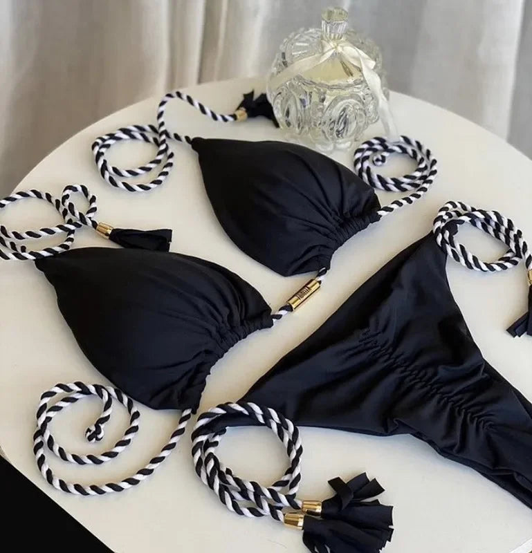 Women's Backless Rope Bikini
