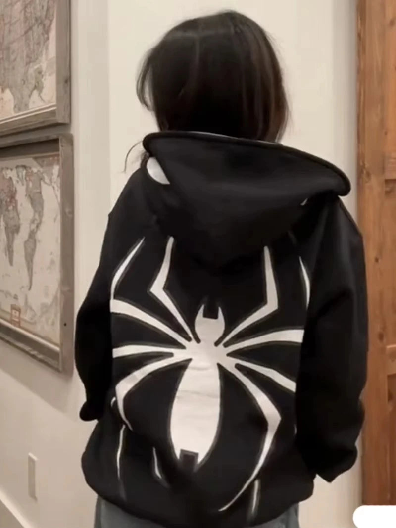 Spider Print Hoodie