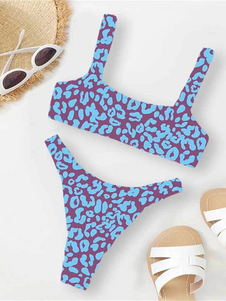 Women's Leopard Push Up Swimsuit