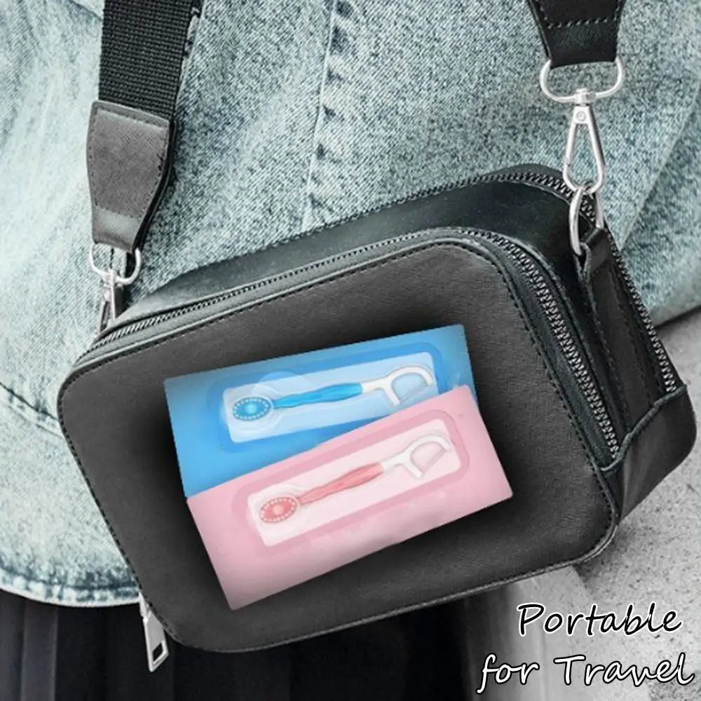 Mini Travel Toothbrush with Freshening Bead and Floss