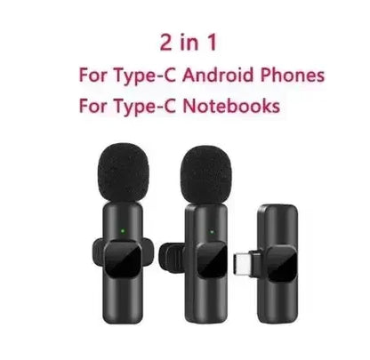 Wireless Microphone For iPhone Android Laptop
