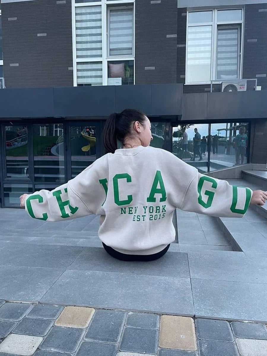 Women's Grunge Pullover Sweatshirt