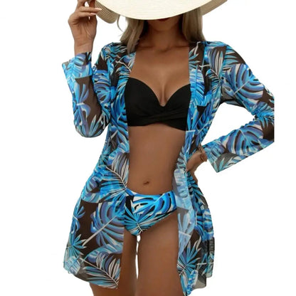 3Pcs/Set Women Bikini Swimming Cover-up