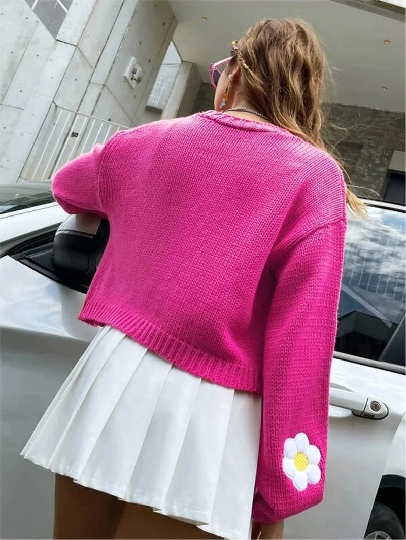 Women's Sweet Flower Cardigan