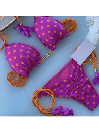 Women's Backless Rope Bikini