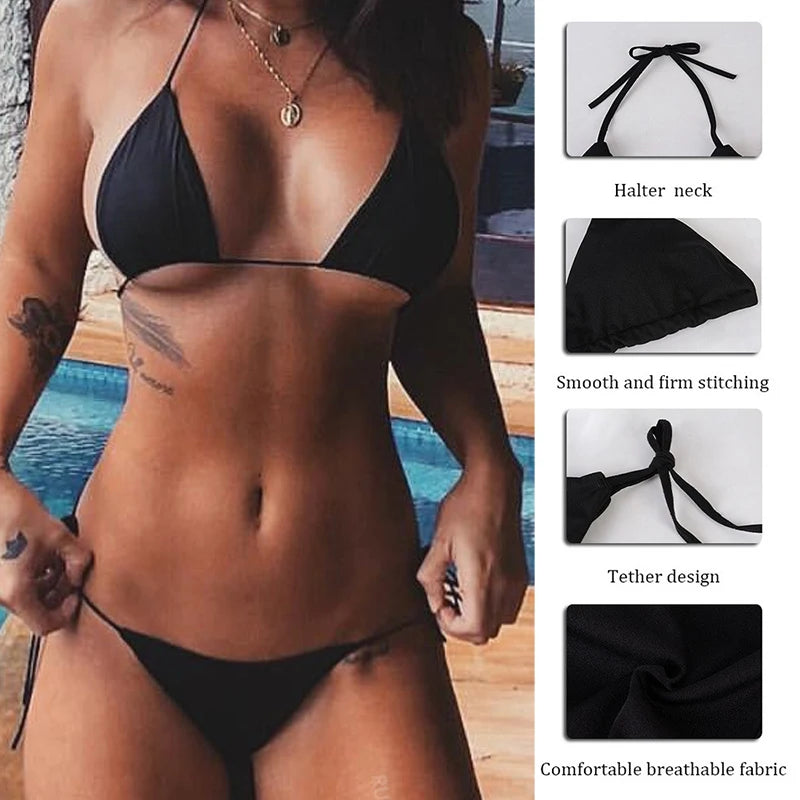 Split Bikini Two-Piece Swimsuit