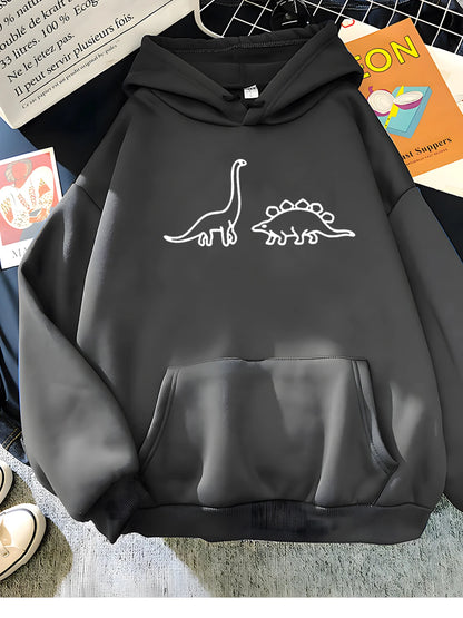 Dinosaurs Print Hoodie