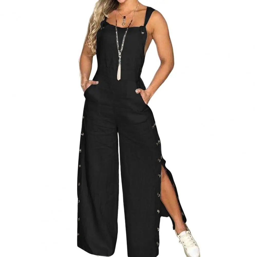 Women's Sleeveless Wide Leg Jumpsuit