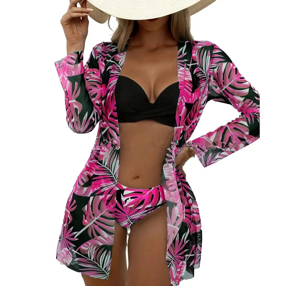 3Pcs/Set Women Bikini Swimming Cover-up