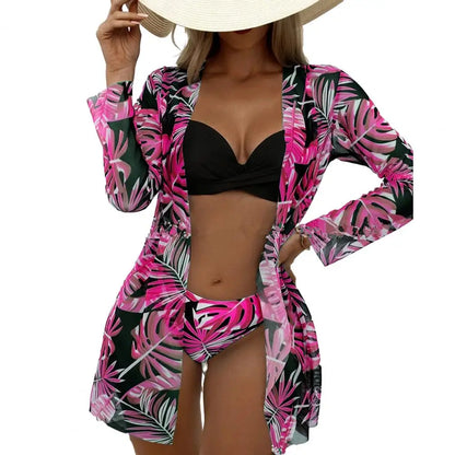 3Pcs/Set Women Bikini Swimming Cover-up