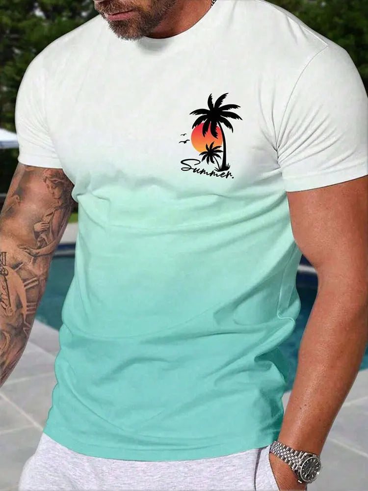 Summer Casual Men's Short Sleeve Top