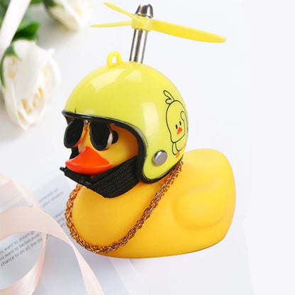 Car Duck With Helmet Ornament