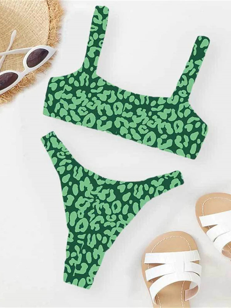Women's Leopard Push Up Swimsuit