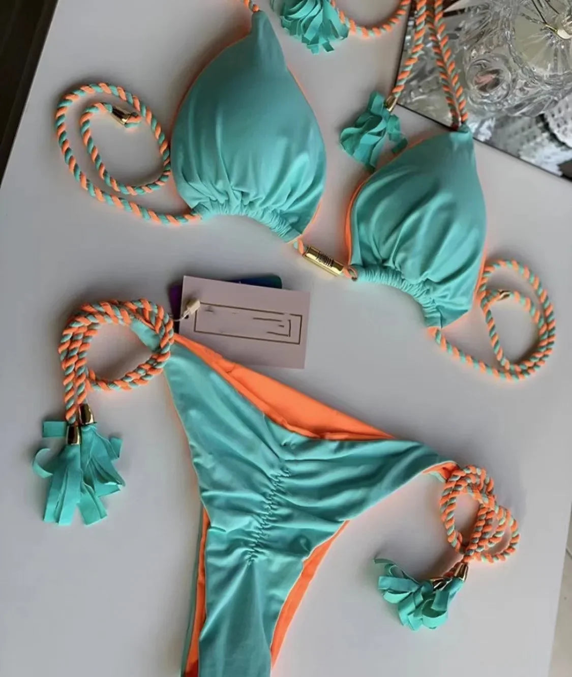 Women's Backless Rope Bikini
