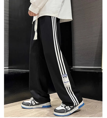 Men's Thin Striped Tracksuit Bottoms