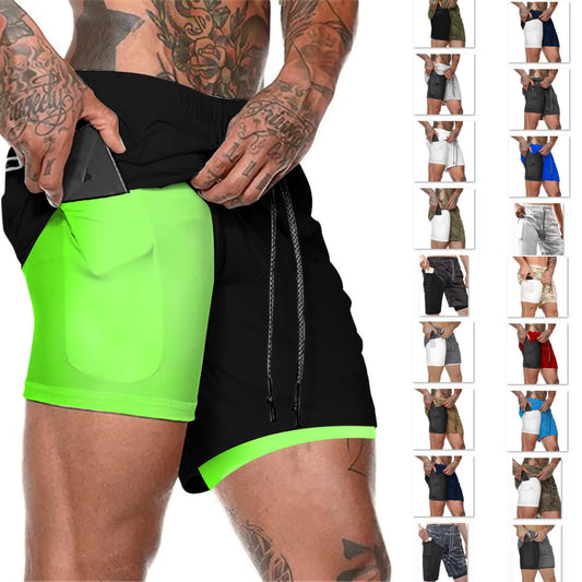Men's Double Layer Sport Summer Shorts