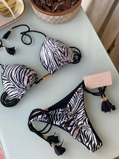 Women's Backless Rope Bikini