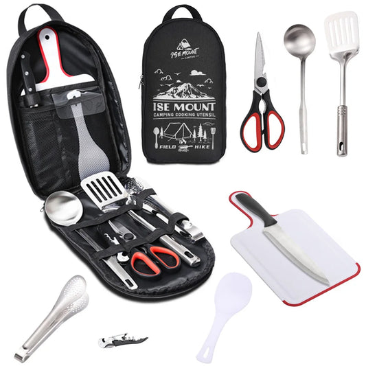 9pcs Portable Travel Utensils