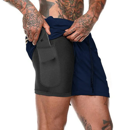 Men's Double Layer Sport Summer Shorts