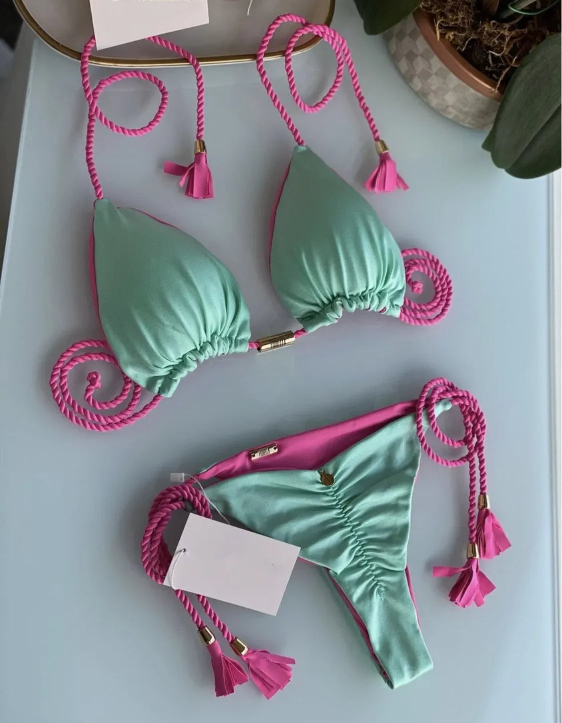 Women's Backless Rope Bikini