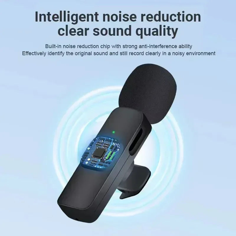 Wireless Microphone For iPhone Android Laptop