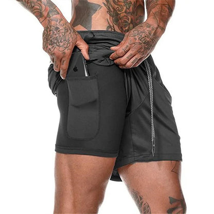 Men's Double Layer Sport Summer Shorts