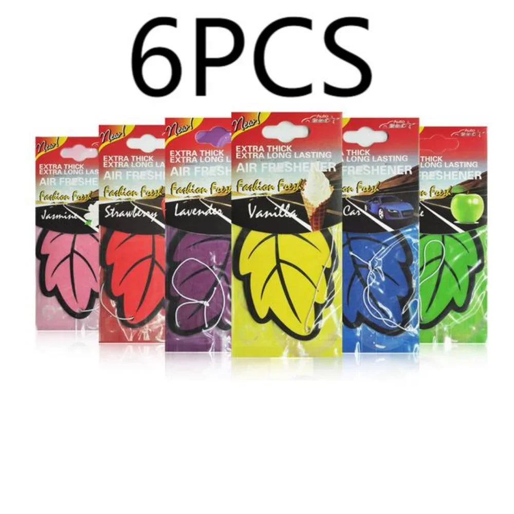 3/6pcs Leaf Shape Car Air Freshener