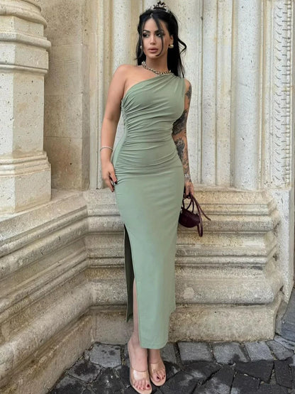 Women's Sleeveless Backless Slim Maxi Dress