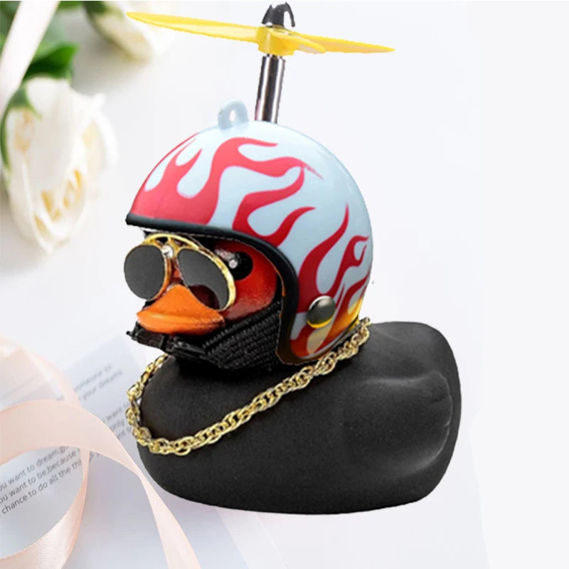 Car Duck With Helmet Ornament