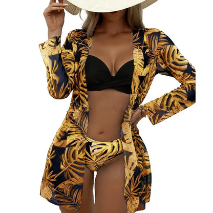 3Pcs/Set Women Bikini Swimming Cover-up