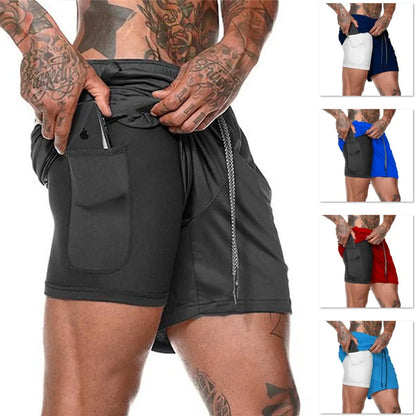 Men's Double Layer Sport Summer Shorts